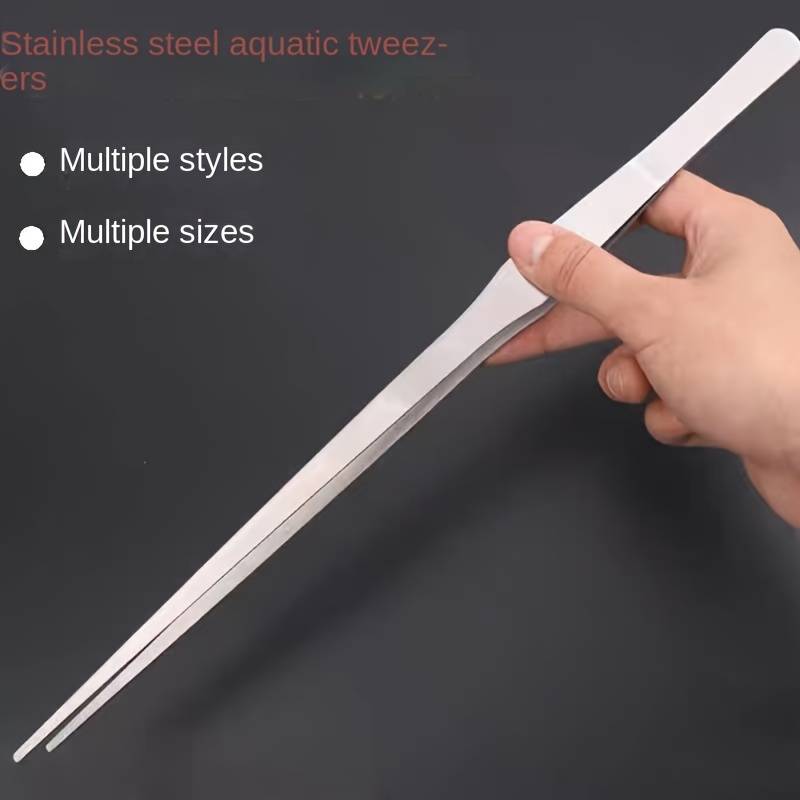 Stainless Steel Straight Head Aquarium Tweezer Curved - Temu